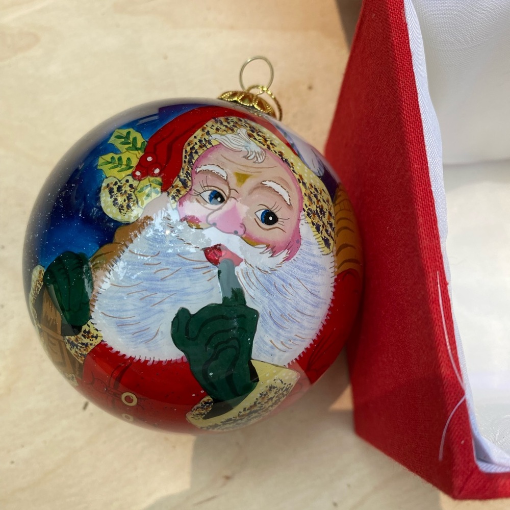 Santa Claus Hand-Painted Christmas Ornament